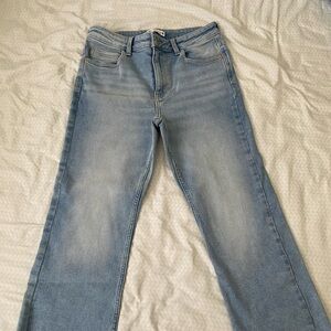 Zara Light Blue Straight-Leg Jeans